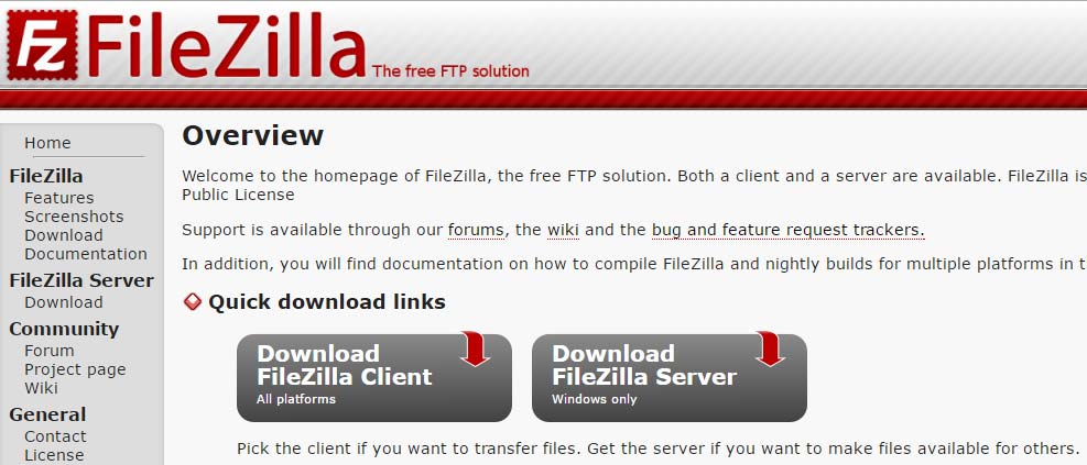 download filezilla for opencart